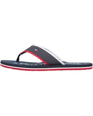 Tommy Hilfiger Hilfiger Tumble Beach Sandal Fm0fm05710 Flip Flops - Black