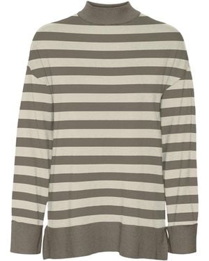 Vero Moda VMHAPPINESS LS HIGHNCK Long Pull GA Boo - Grau