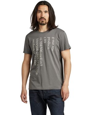 G-Star Lower Case Text T-Shirt - Grau