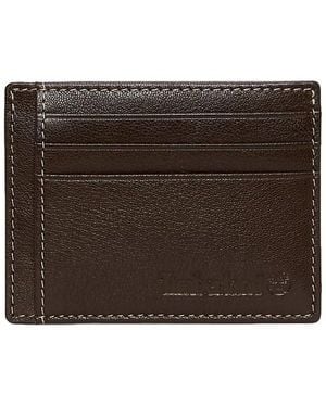 Timberland PORTAFOGLI E PORTATESSERE Uomo TB0A2MMX2141 RIPLEY LEATHER CARD CASE BROWN - Braun