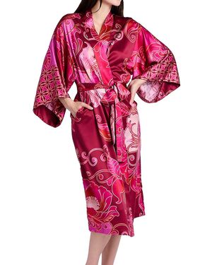 Natori Deco Robe Length: 48" - Red