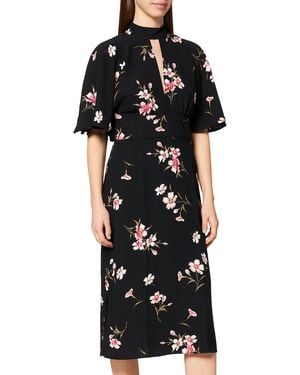 TRUTH & FABLE Midi A-line Dress - Black