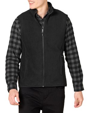 Amazon Essentials Gilet in pile con cerniera integrale - Nero