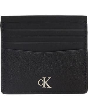 Calvin Klein Jeans Porta carte Uomo in Pelle - Nero