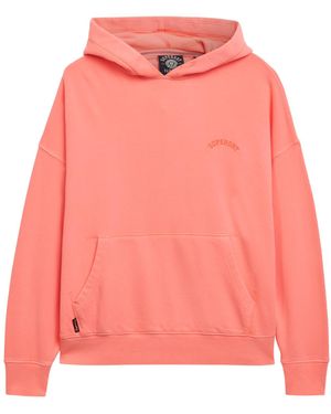 Superdry Essential Hoodie mit Logo Feuriges Korallrot 46 - Pink