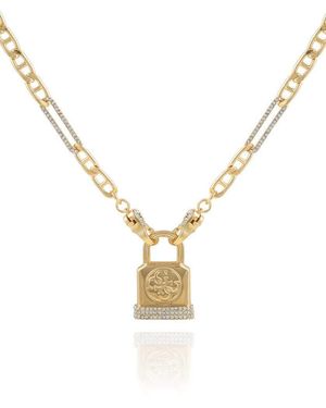 Guess Statement Logo Lock Hanger - Metallic