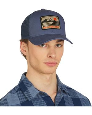 Quiksilver Premium Cotton Adjustable Snap Back Logo Baseball Cap - Blue