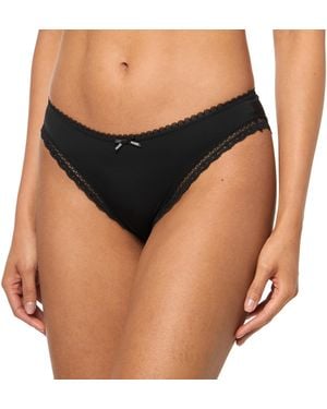 HUGO Unique Lace Trim Brief Bikini Style Underwear - Black