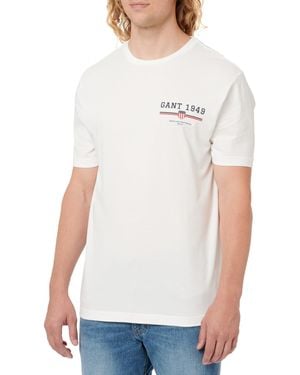 GANT Graphic Ss T-shirt - White