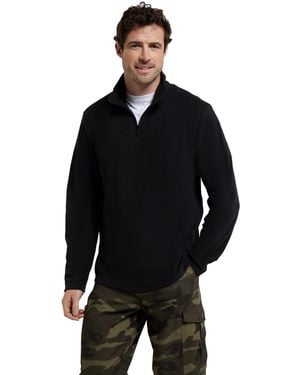 Mountain Warehouse Zip Fleece - Microfleece Sweatshirt Everyday Wear - Spring - Black