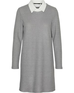 Vero Moda VMEBBA LS Short Dress JRS Boo GA - Grau