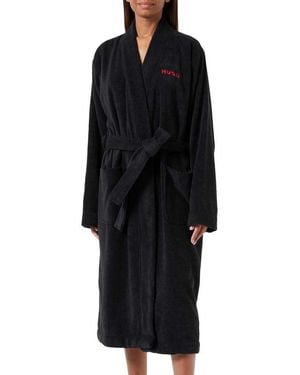 HUGO Boss Terry Dressing Gown - Black