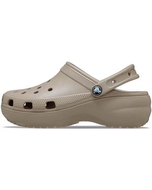 Crocs™ Classic Platform Clog Taupe Size 7 Uk - Grey