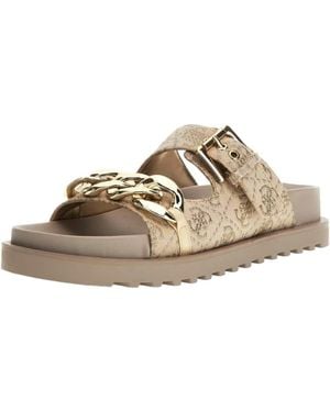 Guess , Fljfatfal03, Shoes Sandals Slippers Fashion Fashion, Gold, 4 Uk - Black