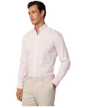 Hackett Hackett Ess Gmd Oxford Long Sleeve Shirt 2xl Pink