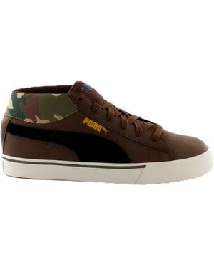 PUMA S Mid Rugged Brown Leather S Trainers 356919 03