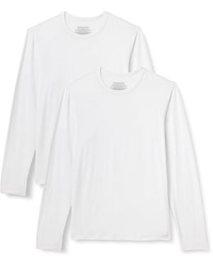 Amazon Essentials Maillot de Corps en Modal Ultra Doux à ches Longues - Blanc