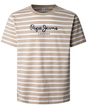 Pepe Jeans Striped Eggo Short Sleeve T-Shirt 2XL - Neutro