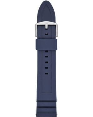 Fossil 22mm Lederarmband für Uhren - Blau