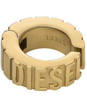 DIESEL DX1565710 Boucle d'oreille unisexe en acier inoxydable Doré - Métallisé