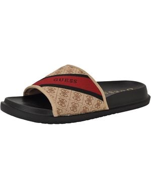Guess Vellden Slide Sandal - Brown