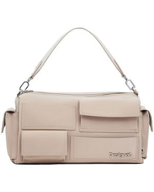 Desigual Multi-pocket Elongated Bag - Natural