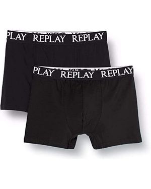 Replay Boxer Uomo Aderenti con Logo su Fascia Elastica in Vita - Multicolore
