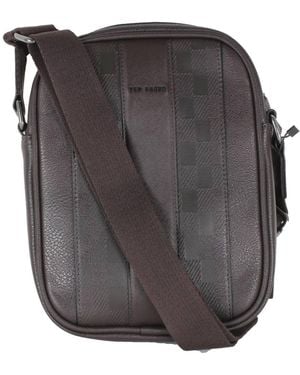 Ted Baker Faux Leather Flight Bag - Black
