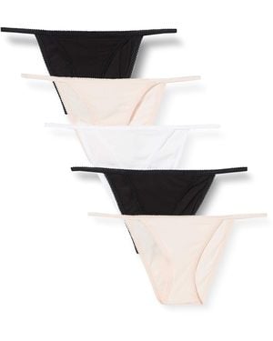 Iris & Lilly Intimo Bikini Tanga in Cotone Donna - Nero