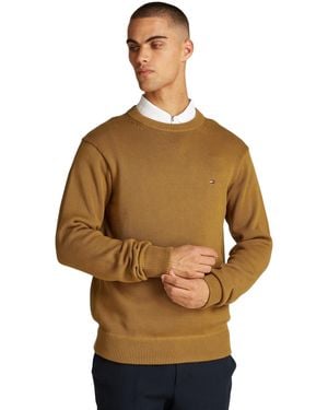 Tommy Hilfiger Jersey Hombre Chunky Cotton Crew Neck Jersey de Punto - Multicolor