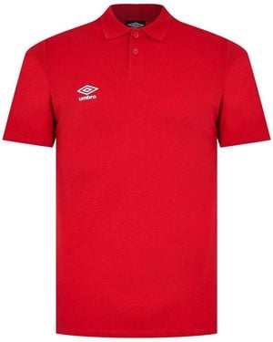 Umbro S Cl Essentials Polo Verm/white Xl - Red