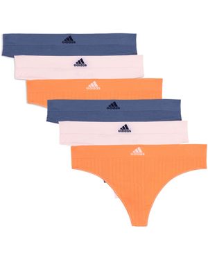 adidas Seamless Thong Underwear 6-pack Knickers - White