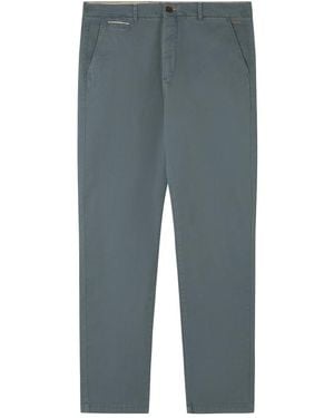 Springfield Chino Slim Plain Basic Broek - Blauw