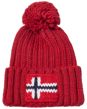 Napapijri Semiury Wool Blend Cap - Red