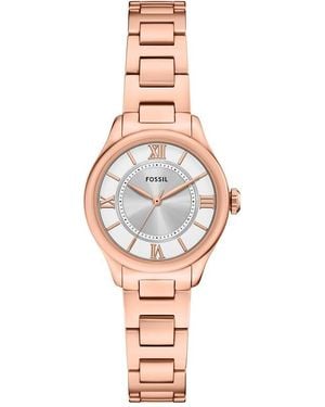 Fossil Analog Quartz Watch With Stainless Steel Strap Es5420 - Pink