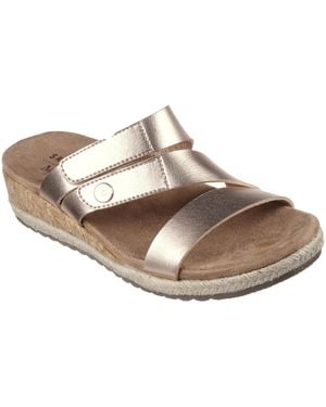 Skechers Martha Stewart Breezie-shiny Luster Wedge Sandal - Metallic