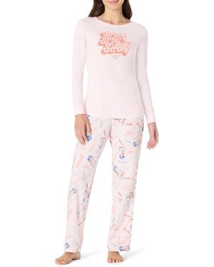 Amazon Essentials Dc Comics - Looney Tunes Flannel Pajama Sleep - Pink
