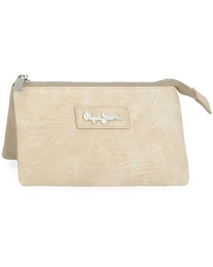 Pepe Jeans Jana, zaini casual, borse da viaggio, blu e beige, realizzati in poliestere e con dettagli in pelle sintetica, di Joumma Bags - Neutro