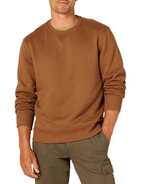 Amazon Essentials Sudadera de Forro Polar con Cuello Redondo - Marrón