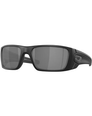 Oakley Oo9096 Sunglasses Bundle: Oo 9096 Fuel Cell 909682 Si Matte Black/steel Flags And Large Black Leash Accessory Kit