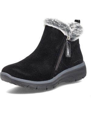 Skechers Stivale da donna alla moda con cerniera alta facile - Nero