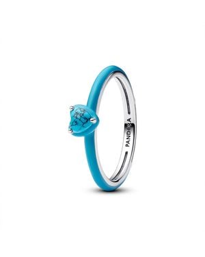 PANDORA Coloured Heart Stone Ring - Blue