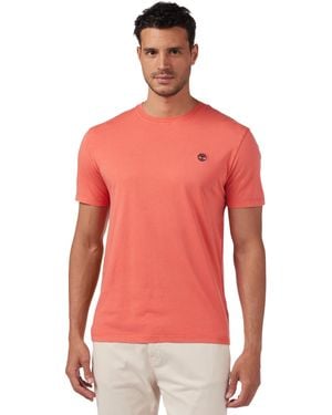 Timberland T-shirt With Logo Embroidery - Red