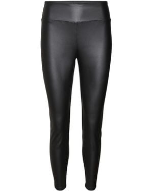 Vero Moda Vmsuella Jade Hw Coated Leggings Noos Imitation Leather Trousers - Grey