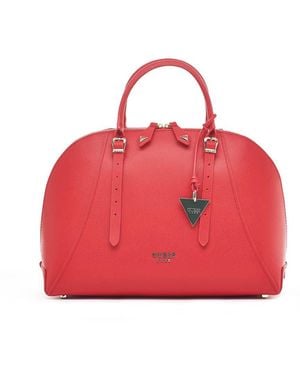 Guess Lady Luxe Dome Satchel - Rojo