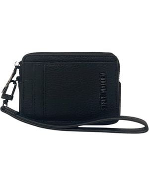 Steve Madden Bpipper Zip Around Card Case Wristlet - Black
