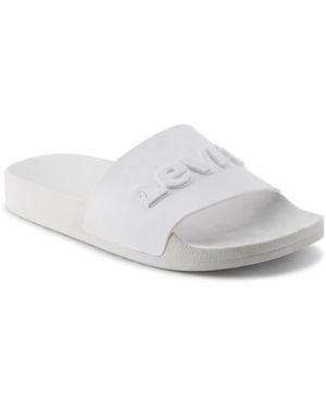 Levi's 3D Slide Slip On Sandal Shoe - White