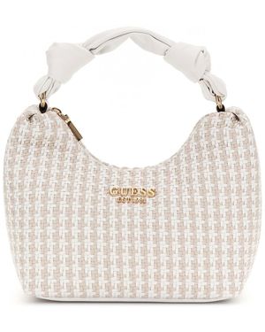 Guess Mirema Small Hobo Bag White Multi - Blanc