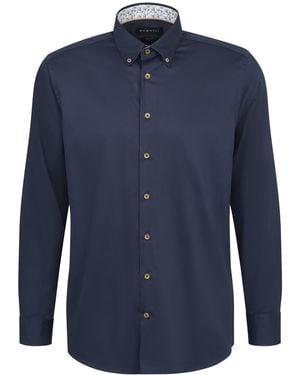 Bugatti 9350-78500c Camicia Button-Down - Blu