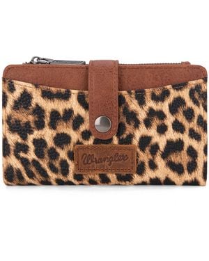 Wrangler Portafogli per le donne Slim Bifold Porta carte di credito - Marrone